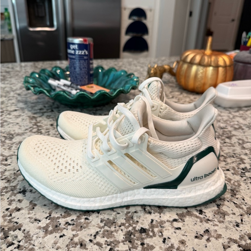 Adidas Ultra Boost 1.0 White and Green Shoes
